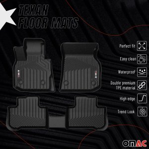 BMW X3 Floor Mats - Front + Rear - Omac - Texan - '18-'24